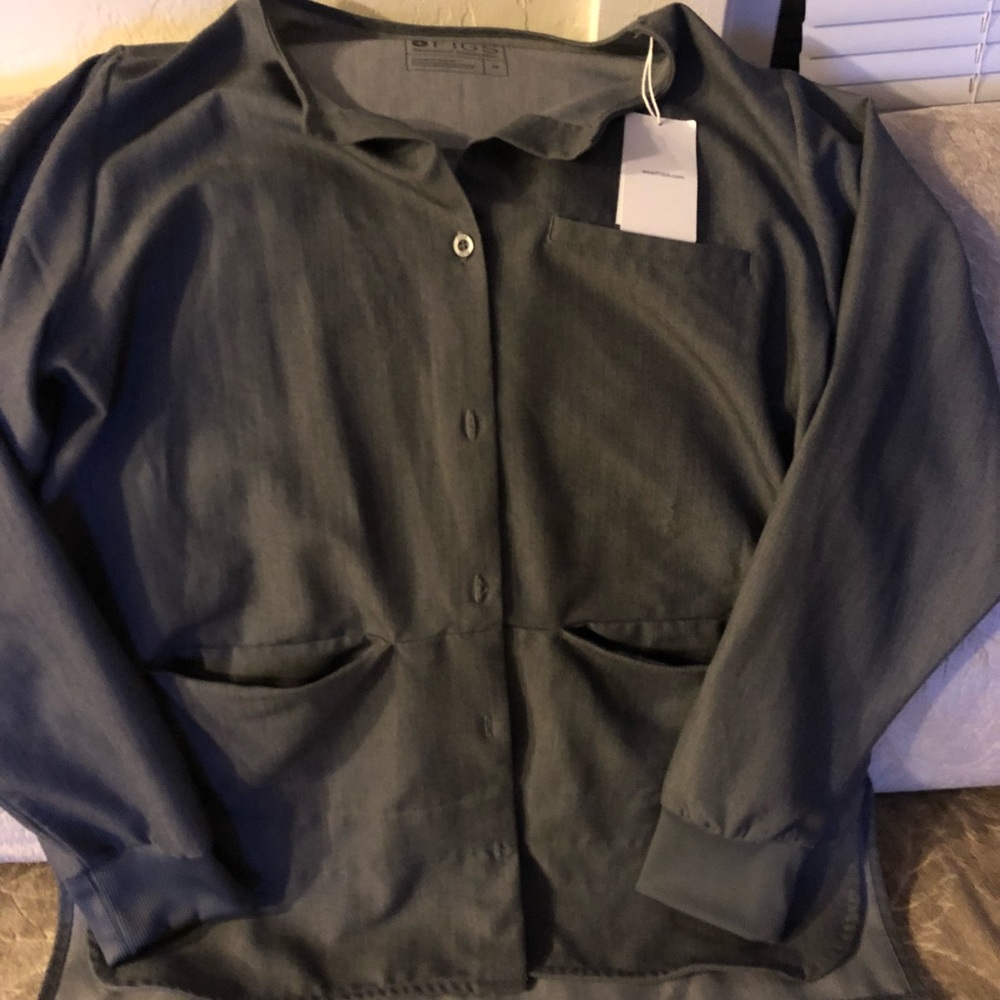 Figs Graphite M scrub jacket